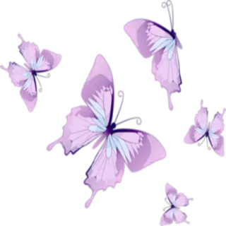 🦋 Borboleta, Roxo, Pastel, Inseto, Voador, Decorativo telegram sticker