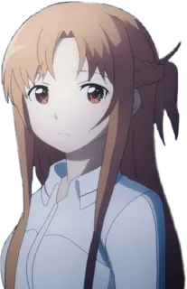 😕 Asuna Yuuki Sword Art Online Anime, Garota, Personagem, Asuna, Sword Art Online telegram sticker