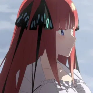 📱 Nino Nakano The Quintessential Quintuplets Anime, Fille, Cheveux roux, The Quintessential Quintuplets, Nino Nakano, mignon telegram sticker