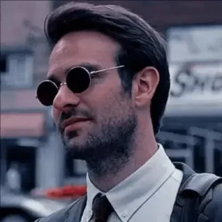 🌟 Daredevil Daredevil, Marvel, Charlie Cox, L'homme sans peur, Super-héros, Aveugle, Avocat telegram sticker