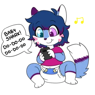 📱 BABY SHARK!
DO-DO-DO
DO-DO-DO baby shark, do-do-do, diaper, animal, furry, cute telegram sticker