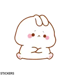 😭 kelinci, imut, sedih, kelinci, binatang, stiker whatsapp sticker