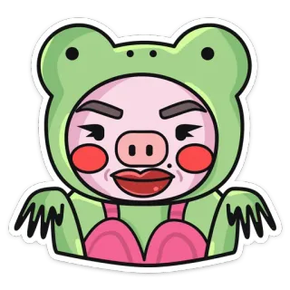 💅 rã, fantasia, desenho animado, engraçado, fofo telegram sticker