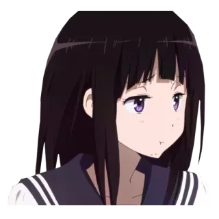 😒 Anime, Fille, Adolescente, Portrait, Dessin animé, Manga whatsapp sticker