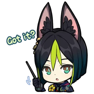 📞 Tighnari Genshin Impact Got it? Anime, Genshin Impact, Tighnari, Compris, Jeu vidéo, Sticker telegram sticker