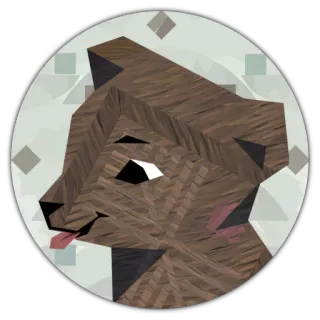 😶 animal, bear, cartoon, sticker telegram sticker
