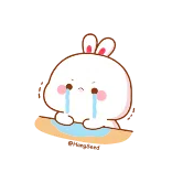 😭 coniglio, coniglio, piangere, triste, lacrime, carino, kawaii whatsapp sticker