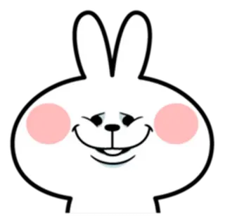 😌 lapin, lapinou, mignon, sticker, dessin animé, animal telegram sticker