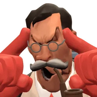 🤔 Medic Team Fortress 2 team fortress 2, medic, videogame, pensando, engraçado, personagem telegram sticker