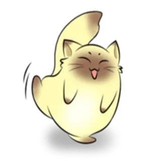🙂 gato, fofo, desenho animado, animal, adesivo telegram sticker