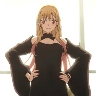 😎 Marin Kitagawa My Dress-Up Darling Anime, Vestido, Mulher, Personagem, Cosplay, Mangá, Garota Anime telegram sticker