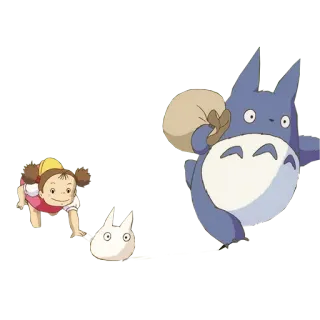 🏃‍♀️ Totoro My Neighbor Totoro Anime, Film, Niedlich, Begeistert, Wald whatsapp sticker
