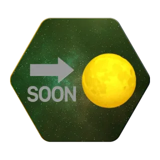 🌕 SOON soon, arrow, moon, coming soon, direction, future telegram sticker