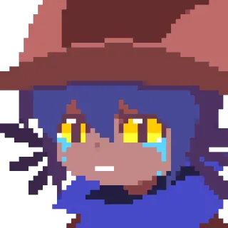 😥 Niko OneShot Pixel art, Sedih, Lucu, Kucing, Game whatsapp sticker