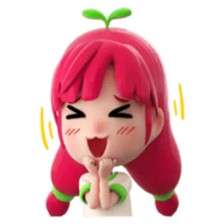 😆 desenho animado, menina, bonitinho, personagem, kawaii, feliz, adorável telegram sticker