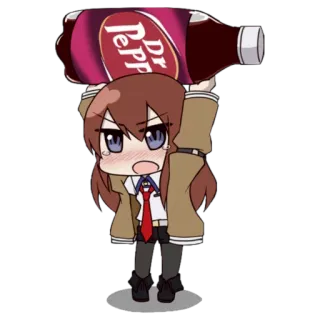 😡 Dr Pepper anime, chibi, dr pepper, drink, soda, kawaii, cute telegram sticker