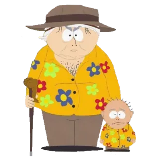 👨‍👦 Eric Cartman South Park cartoon, character, comedy, south park, grandpa, old telegram sticker