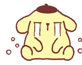 😭 PomPomPurin dog, cartoon, cute, sanrio, pompom telegram sticker