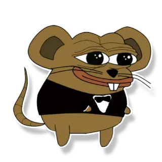 😀 Pepe, Maus, Smoking, Sticker, Meme telegram sticker