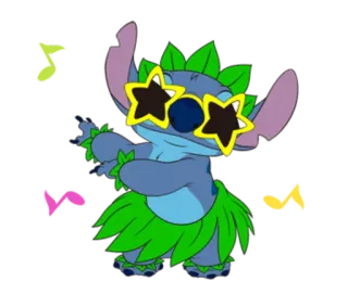 💃 Stitch Lilo & Stitch Cartone animato, Alieno, Ballando, Divertimento, Festa telegram sticker