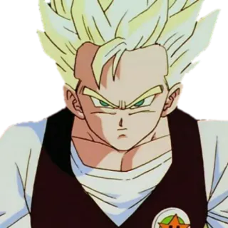 😕 Gohan Dragon Ball Z 애니메이션, 초사이어인, 금발, 손오공, 싸움 telegram sticker