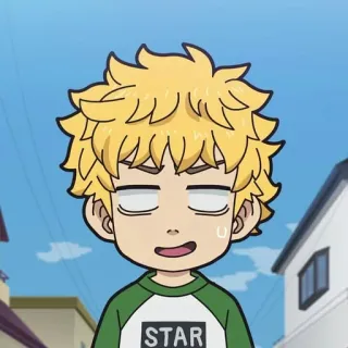⚜ STAR Anime, Junge, Charakter, Manga, Blonde Haare, Ausdruckslos telegram sticker