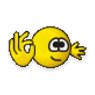👌 Emoji, Ok, Okay, Pixel, Cử chỉ tay telegram sticker