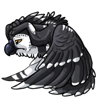 😓 นกฮูก, เศร้า, นก, สัตว์, การ์ตูน, อารมณ์ telegram sticker