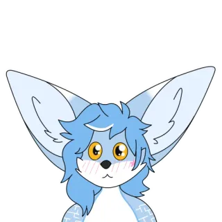 😚 furry, anthro, fox, cartoon, cute, character, animal telegram sticker