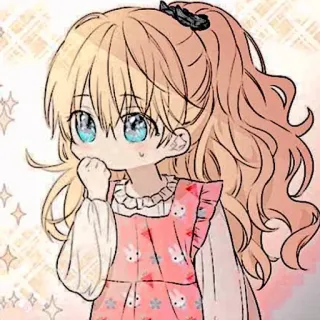 🍼 动漫女孩, 可爱, 卡通, 闪光, 插图 whatsapp sticker