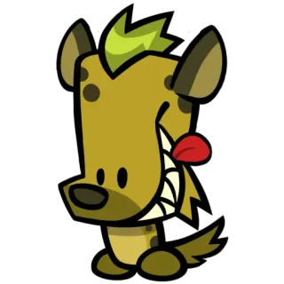 😋 dibujos animados, animal, perro, hiena whatsapp sticker