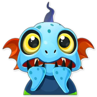 😱 มอนสเตอร์, น่ารัก, การ์ตูน, ตัวละคร, สติกเกอร์ telegram sticker