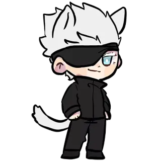 😏 Gojo Satoru Jujutsu Kaisen Anime, Manga, Chibi, Katze, Gojo, Jujutsu Kaisen telegram sticker