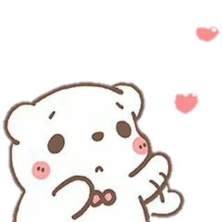 🧺 bear, cute, cartoon, heart, love, kawaii whatsapp sticker