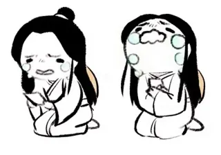🥢 crying, sad, cartoon, anime, manga telegram sticker