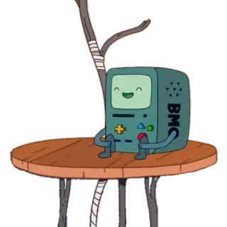 😄 BMO Adventure Time Cartoon, Roboter, BMO, Adventure Time, Figur telegram sticker