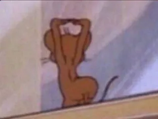 🤍 Jerry Mouse Tom and Jerry Cartoon, Maus, Lustig, Animation telegram sticker