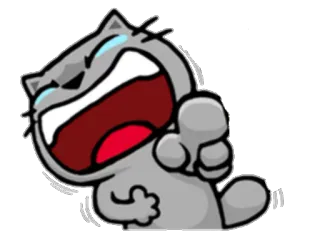 😅 Katze, Cartoon, Zeigen, Beleidigend telegram sticker