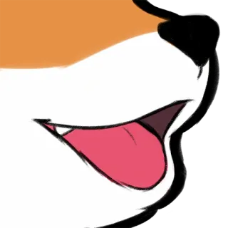 😯 animal, cachorro, boca, quadrinho, desenho animado, animação whatsapp sticker
