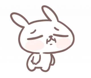 🎀 thỏ, buồn, dễ thương, thỏ con, động vật, hoạt hình telegram sticker