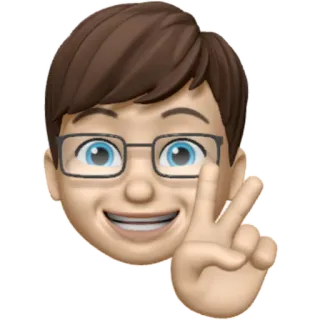 ✌️ Аватар, Эмодзи, Человек, Знак мира telegram sticker