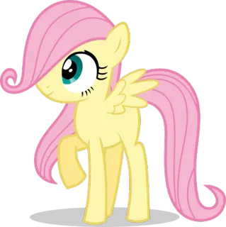 😶 Fluttershy My Little Pony Fluttershy, kuda poni, kartun, hewan, persahabatan, lucu telegram sticker