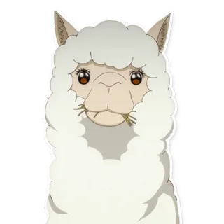☁ lhama, animal, desenho animado, fofo, fofo telegram sticker