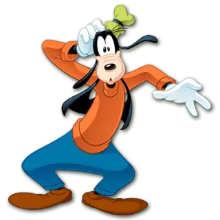 😮 Goofy cartone animato, Disney, Goofy, personaggio telegram sticker