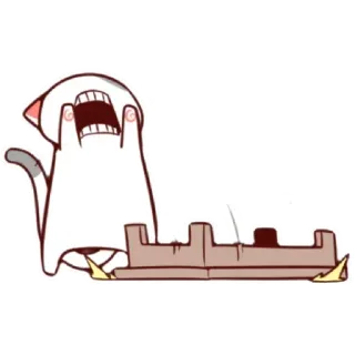 🪑 고양이, 울음, 슬픔, 만화, 밈 telegram sticker