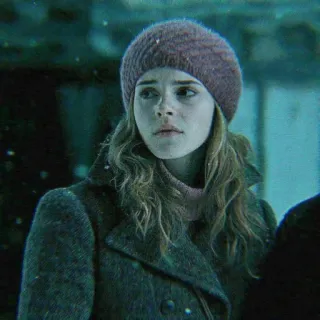 🐿 Hermione Granger Harry Potter Hermelien, Granger, Harry Potter, winter, sneeuw telegram sticker