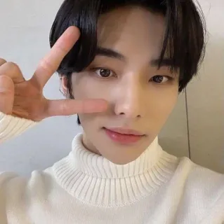 🐇 人物, 男性, ポートレート, 自撮り, ピースサイン, 男 telegram sticker