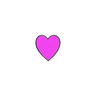 💜 сердце, любовь, розовый, символ, валентин telegram sticker