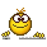 ⌨️ emoji, pixel art, yellow, cartoon telegram sticker