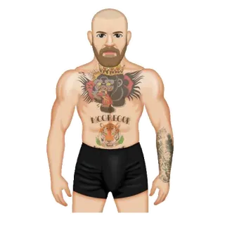 👤 Conor McGregor MCGREGOR Conor McGregor, MMA, combattant, tatouage, sport telegram sticker